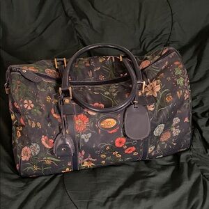 Gucci Flora navy weekender bag